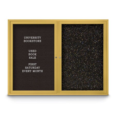 United Visual Products Corkboard, Synthetic Forbo/ Satin, 48"x36" UV431H-SATIN-FORBO